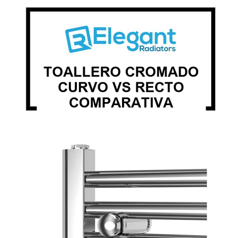 Toallero cromado curvo vs recto comparativa