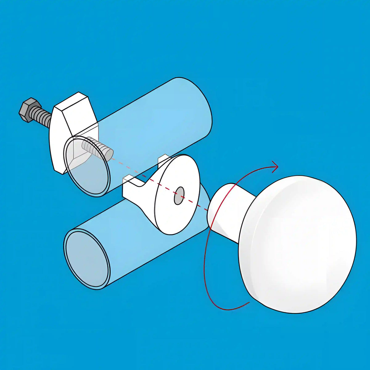 Ganchos para Radiador de Toallero Caliente (Par) diagram