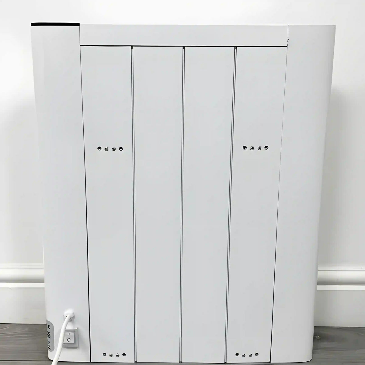 Radiador eléctrico blanco Reina Serre WiFi vista trasera