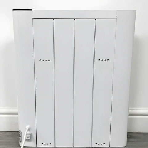 Radiador eléctrico blanco Reina Serre WiFi vista trasera
