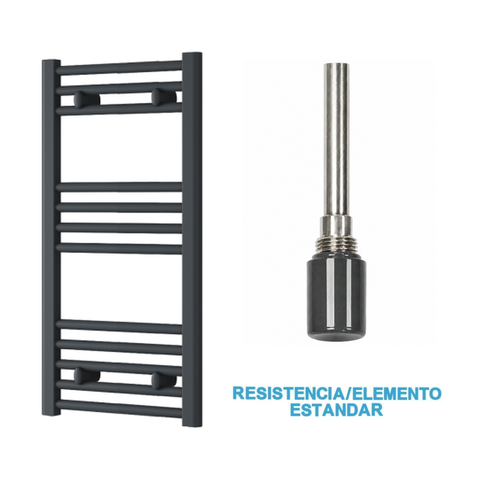 Scaldasalviette Elettrico Antracite 400mm di Larghezza · Precaricato