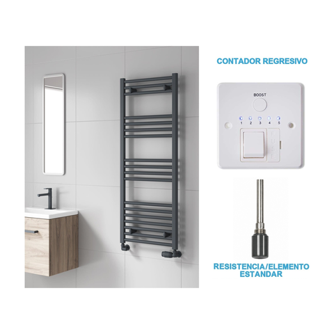 Scaldasalviette Elettrico Antracite 500mm di Larghezza · Precaricato