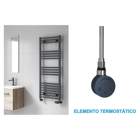 Scaldasalviette Elettrico Antracite 500mm di Larghezza · Precaricato