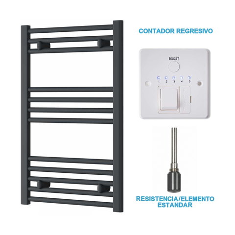 Scaldasalviette Elettrico Antracite 500mm di Larghezza · Precaricato