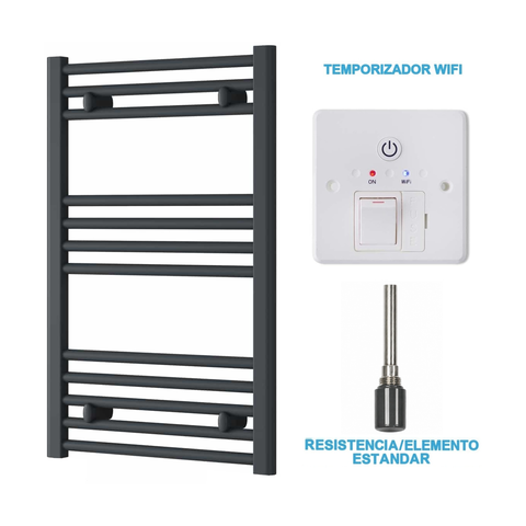 Scaldasalviette Elettrico Antracite 500mm di Larghezza · Precaricato