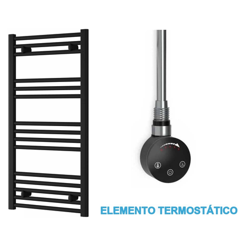 Scaldasalviette Elettrico Nero 500mm di Larghezza · Precaricato