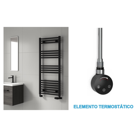 Scaldasalviette Elettrico Nero 500mm di Larghezza · Precaricato