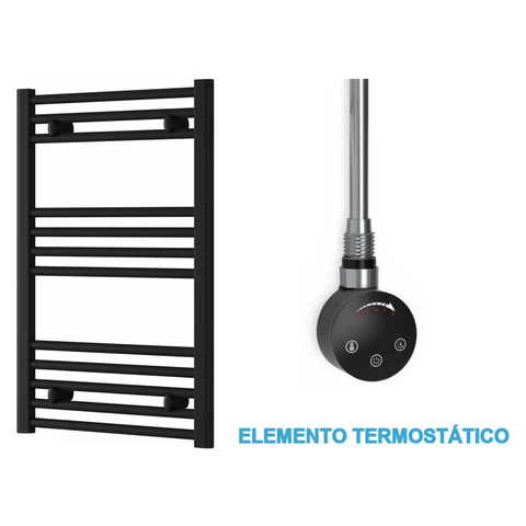 Scaldasalviette Elettrico Nero 500mm di Larghezza · Precaricato