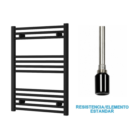 Scaldasalviette Elettrico Nero 600mm di Larghezza · Precaricato