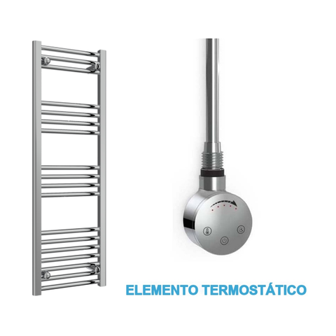 Scaldasalviette Elettrico Cromato 400mm di Larghezza · Precaricato