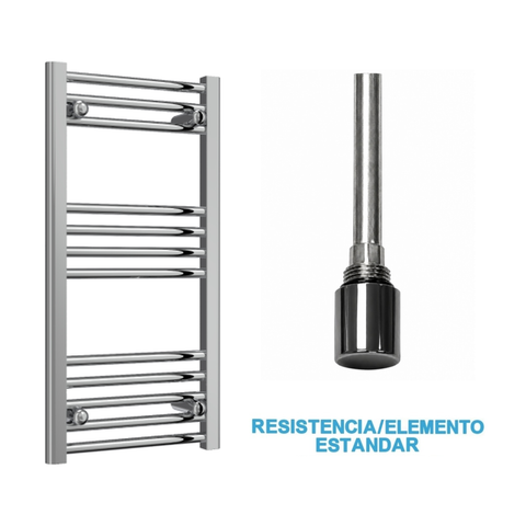 Scaldasalviette Elettrico Cromato 400mm di Larghezza · Precaricato