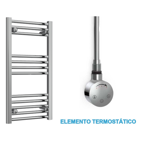 Scaldasalviette Elettrico Cromato 400mm di Larghezza · Precaricato