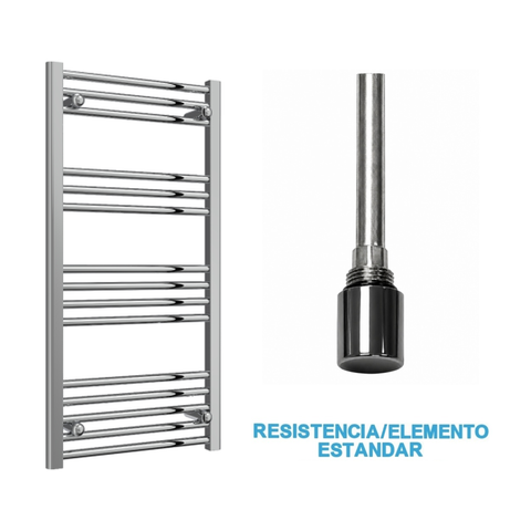 Scaldasalviette Elettrico Cromato 500mm di Larghezza · Precaricato