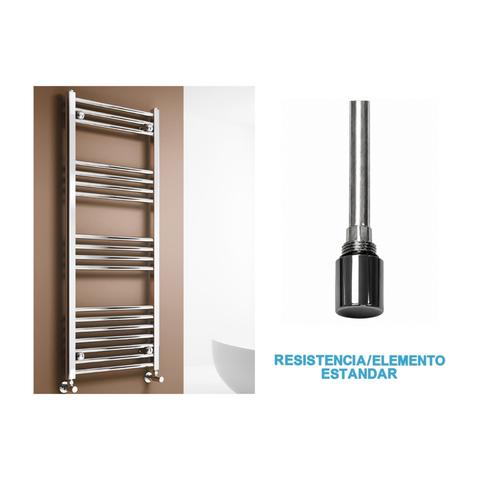 Scaldasalviette Elettrico Cromato 500mm di Larghezza · Precaricato