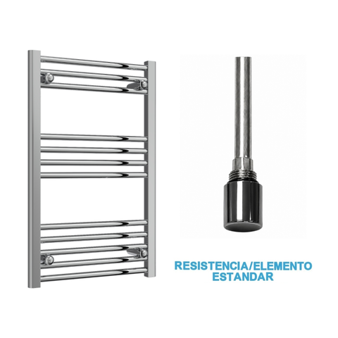 Scaldasalviette Elettrico Cromato 500mm di Larghezza · Precaricato