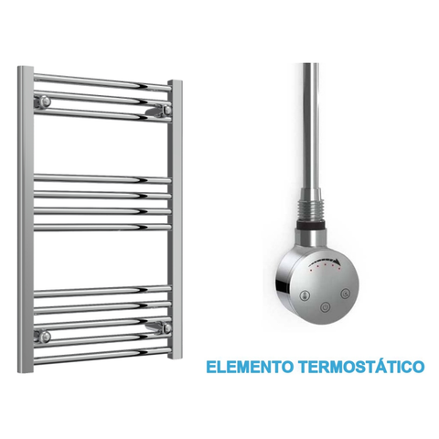 Scaldasalviette Elettrico Cromato 500mm di Larghezza · Precaricato