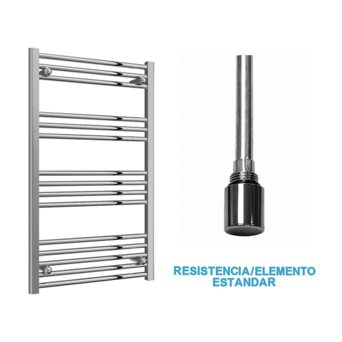 Scaldasalviette Elettrico Cromato 600mm di Larghezza · Precaricato