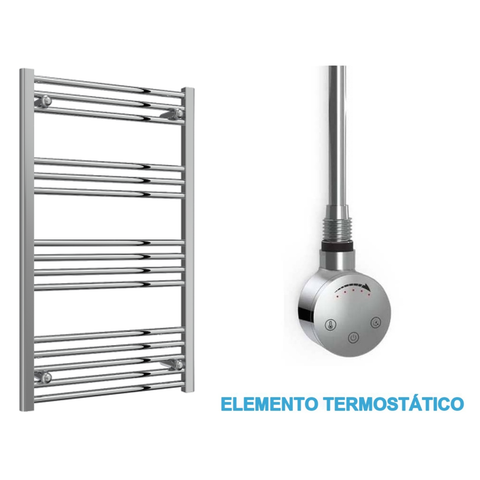 Scaldasalviette Elettrico Cromato 600mm di Larghezza · Precaricato