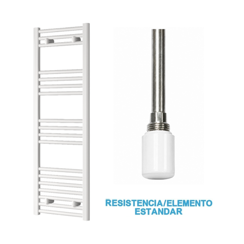 Scaldasalviette Elettrico Bianco 400mm di Larghezza · Precaricato