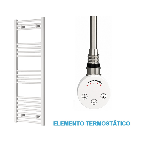 Scaldasalviette Elettrico Bianco 400mm di Larghezza · Precaricato