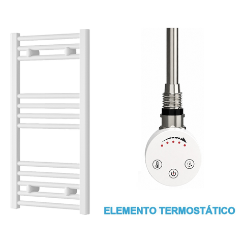 Scaldasalviette Elettrico Bianco 400mm di Larghezza · Precaricato