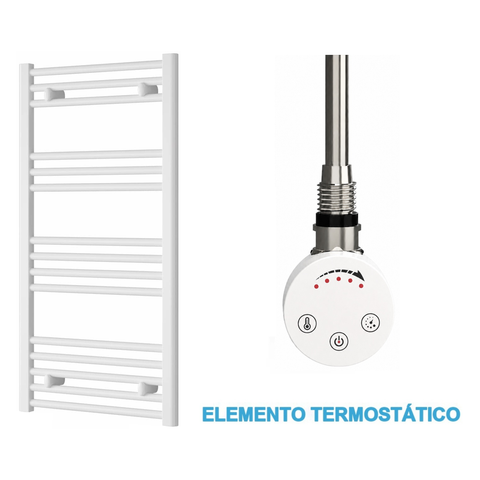 Scaldasalviette Elettrico Bianco 500mm di Larghezza · Precaricato