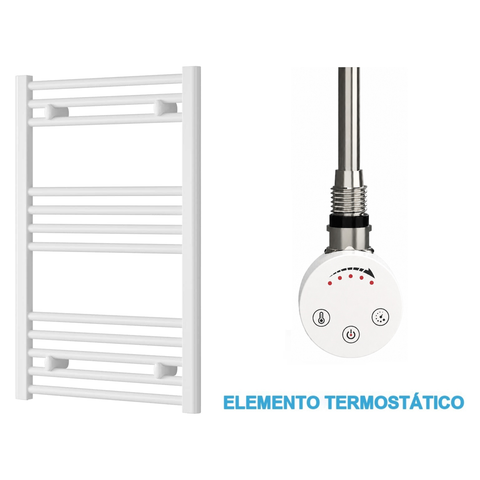 Scaldasalviette Elettrico Bianco 500mm di Larghezza · Precaricato