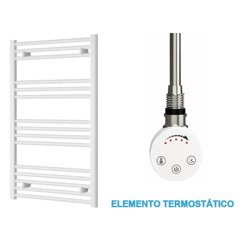 Scaldasalviette Elettrico Bianco 600mm di Larghezza · Precaricato