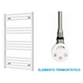 Scaldasalviette Elettrico Bianco 600mm di Larghezza · Precaricato