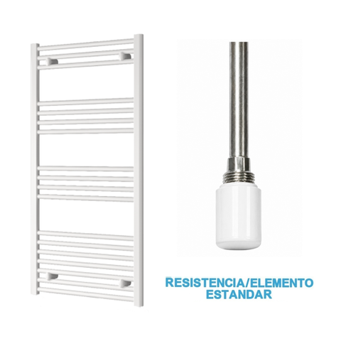 Scaldasalviette Elettrico Bianco 600mm di Larghezza · Precaricato