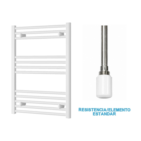 Scaldasalviette Elettrico Bianco 600mm di Larghezza · Precaricato