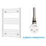 Scaldasalviette Elettrico Bianco 600mm di Larghezza · Precaricato