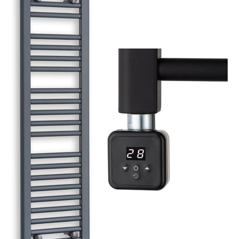 Scaldasalviette Elettrico Antracite 300mm di Larghezza · Precaricato