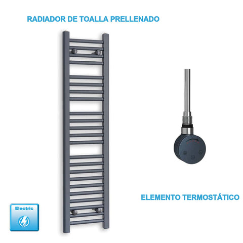 Scaldasalviette Elettrico Antracite 300mm di Larghezza · Precaricato