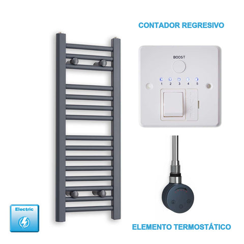 Scaldasalviette Elettrico Antracite 300mm di Larghezza · Precaricato