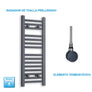 Scaldasalviette Elettrico Antracite 300mm di Larghezza · Precaricato