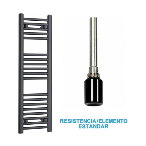 Scaldasalviette Elettrico Nero 300mm di Larghezza · Precaricato