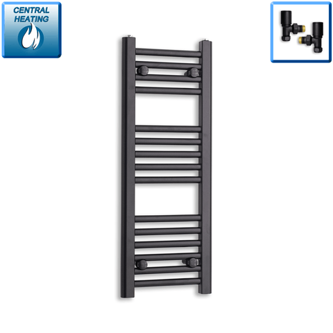 Scaldasalviette Nero 300mm di Larghezza · Riscaldamento Centralizzato