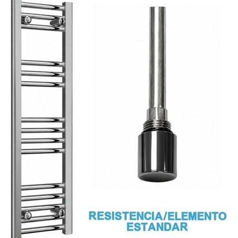 Scaldasalviette Elettrico Cromato 300mm di Larghezza · Precaricato