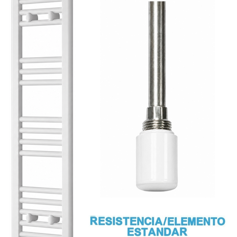 Scaldasalviette Elettrico Bianco 300mm di Larghezza · Precaricato