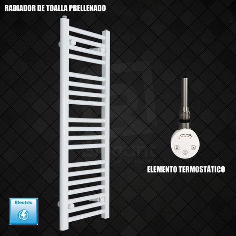 Scaldasalviette Elettrico Bianco 300mm di Larghezza · Precaricato