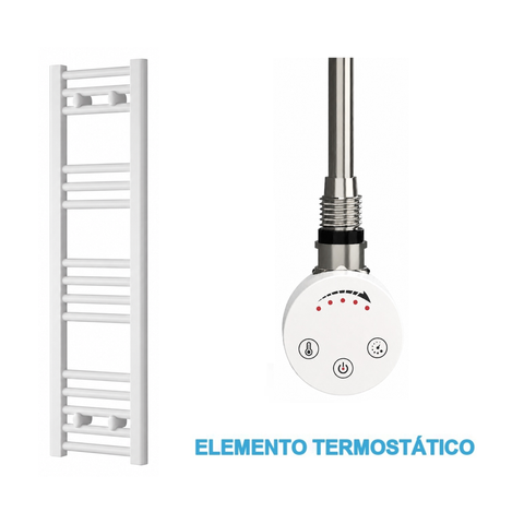 Scaldasalviette Elettrico Bianco 300mm di Larghezza · Precaricato