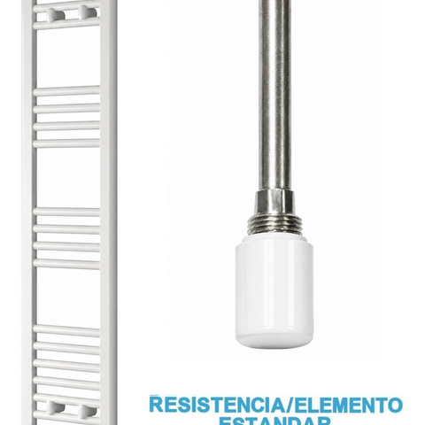 Scaldasalviette Elettrico Bianco 300mm di Larghezza · Precaricato
