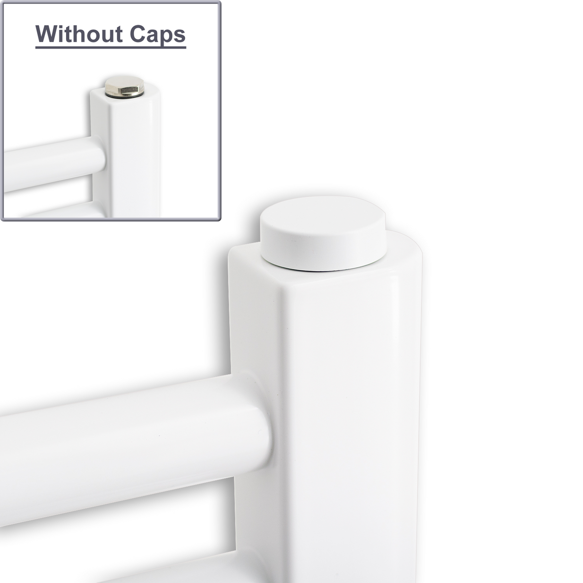 Tapones de Cubierta Para Radiadores Toalleros Blanco 2